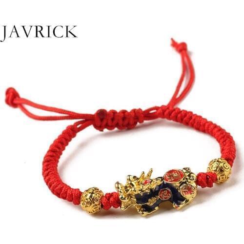 Pi Xiu Charm Color Change Temperature Kabbalah Red String Braided Mood Bracelets Women Men Unisex Jewelry Bracelet Gift