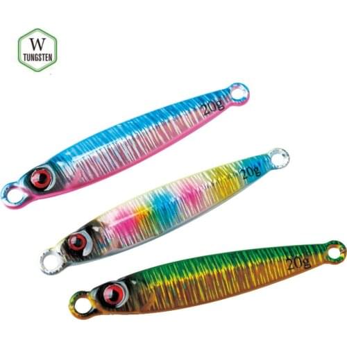 TOMA Micro Metal Tungsten Jig 10g 20g 40g 60g Shore Casting Jigging lure Spoon Saltwater Jack Hard Fishing lure Artificial Bait