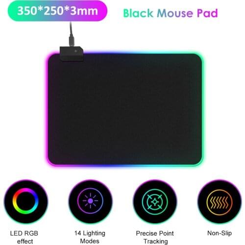 LEDs RGB Gaming Mouse Pad Large Soft Extended Non Slip 14 Lighting Modes Gaming Mousepad For keyboard Desk Mat Mause