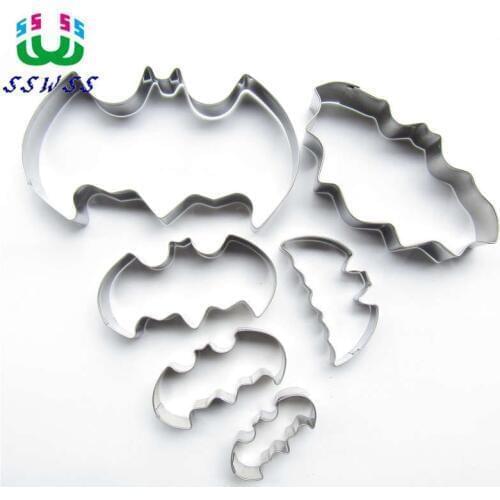 Six Only Cool Bats Shape Cake Decorating Fondant Cutters Tools,Cartoon Legends Cake Cookie Biscuit Baking Molds,Direct Selling