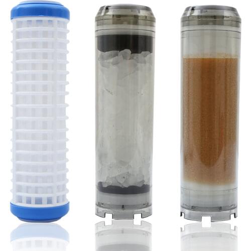 10 İnch Three Stage Whole House Filtration System Replacement Filters 10 "Washable Filter , Siliphos Filter , Resin Filter