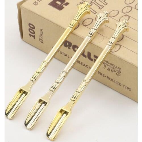 Golden Metal Spoon Use For Sniffer Snorter HOOVER HOOTEER Snuff Snorter.Powder Spoon Smoking Accessories Gold/Silver