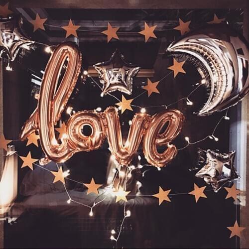 1PC 108cm Gold LOVE Letter Foil Balloon Wedding Anniversary Valentines Birthday Party Decoration Champagne Cup Photo Booth Props