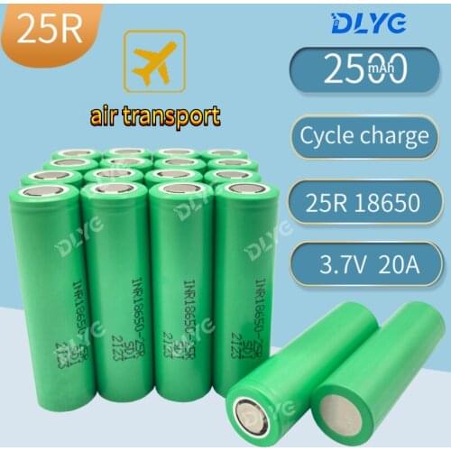 100% original 18650 3.7V 2500mAh lithium ion rechargeable battery INR18650 25R 20a