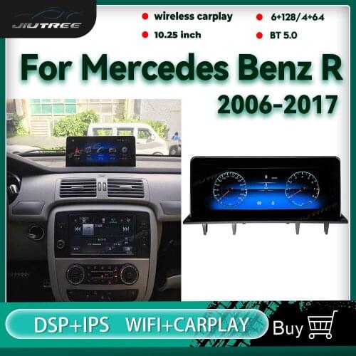 10.25 Inch 128G Android 10.0 Car Radio For Mercedes Benz R Class 2006-2017 GPS Navigation Multimedia Player Auto Stereo Reciver