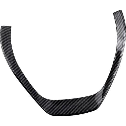 Car Black Carbon Fiber Style Steering Wheel Decoration Cover Trim Frame Fit For BMW 3 Series F30 F31 F34 2013 2014 2015