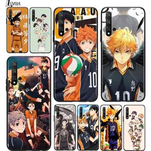 Funda Haikyuu Hinata Saldırıları for Huawei Honor 30 20 10 9S 9A 9C 9X 8X MAX 10 9 Lite 8A 7C 7A Pro Silicone Black Phone Case