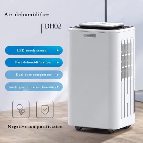 Electric Air Dehumidifier for Home Bedroom Silent Touch Screen Negative Ion Air Purifier Dryer Moisture Absorber
