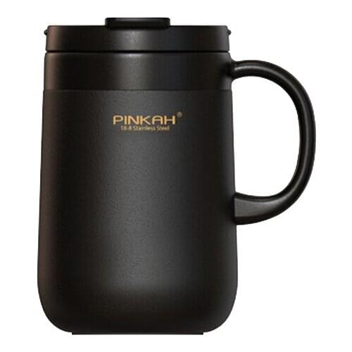 Hot Sale Pinkah Coffee Thermo Mug 350ml 460ml Office Vacuum Flasks Home Thermos Cup With Handle Insulated Mug Thermos As Gift