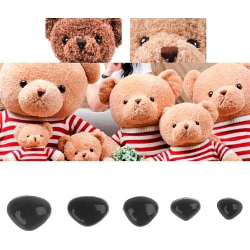 HUYU 100pcs Plastic Safety Noses Colorful Safety Nose Multiple Sizes for Doll Plush Animal and Craft Makiing