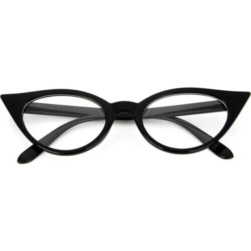 Jogal 2020 New Cat Eye Glasses Frame Fashion Black Women Brand Designer Optical Eyeglasses Ladies Fashion Retro Clear Glasses