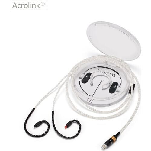 Acrolink 1.2m High Qulity Single Crystal Silver DIY Replacement Earphone Cable With IM50 For iphone