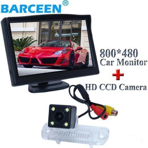 ForBenz R Class R350 R500 ML350 W203 W211 W209 B200 A160 W219 car rear view camera 4 led and 5" car display monitor