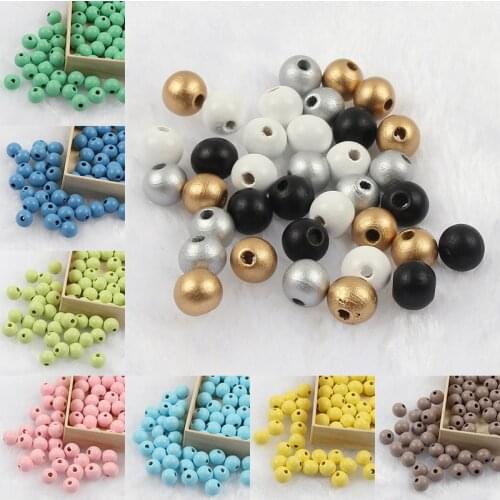 Candy Color Round Wooden Beads Summer Color Loose Beads For DIY Making Necklace Bracelet Jewelry Accessories 6/8/10/12mm
