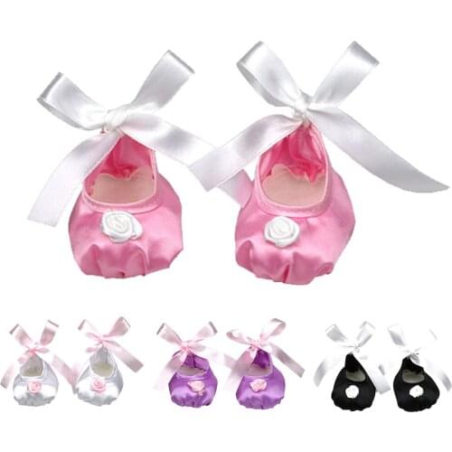 Dolls Princess Shoes With Strap Dance Shoes Fits 18-inch Reborn Baby Dolls Fashion Fabric Shoes Dolls Accessories