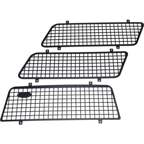 3PCS Metal Window Mesh Protective Net With Logo for 1/10 RC Rock Car Traxxas TRX4 Bronco 82046-4