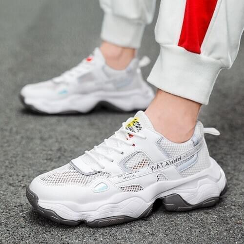 Mens fashion chunky leisure hot Shoes informales knitting Light Mens spring walking on sport Male men comfortable shoe hombre s