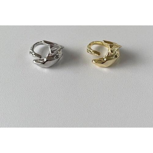 2021 New Creative Geometric Irregularity Liquid Lamination Rings for Woman and Man Golden Leisure Ring Open To Adjust Jewelry