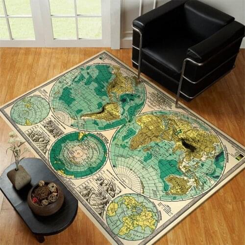 New World Map Large Carpet Kids Bedroom Play Area Rugs Child Room Gamer Crawling Mat Home Decorative Big For Room Living Carpets