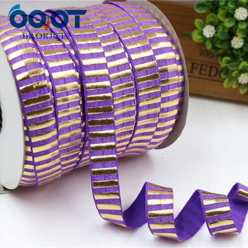 OOOT BAORJCT,1760832, 5/8'' 16MM Bronzing elasticity Ribbon , 10 yards DIY handmade hair accessories Material , free shipping