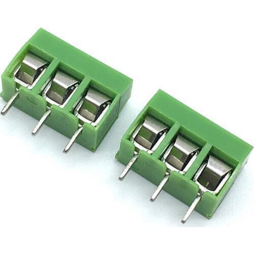 Wholesale 500pcs/lot KF301-5.0-2P 3P KF301 KF126 Screw 2Pin 3Pin 5.0mm Straight Pin PCB Screw Terminal Block Connector Green