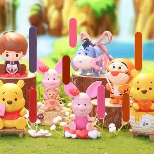 Kawaii Accessories Original POP MART The Pooh Sweet Series Blind Box Toys Doll Random One Cute Anime Figure Gift Surprise Box