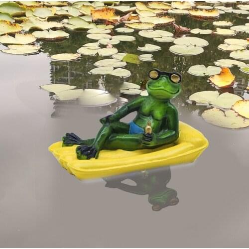 Floating Ornaments on the Water in the Garden Courtyard Pool Simulation Animal Decoration Pond Frog Series Birthday Gift