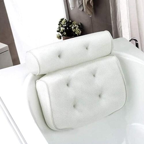 SPA Bath Pillow With Suction Cups Neck And Back Support Headrest Pillow Thickened For Home Hot Tub Bathroom Cushion Accersories