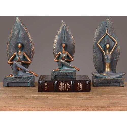 Retro Yoga Ornaments Abstract Art Luxury Figure Statue Crafts Living Room Bedroom Display Home Decoration Wedding Birthday Gift