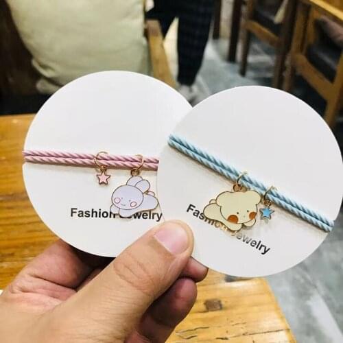 Retro Vintage Style Hot Selling Fashion Creative Alloy Rabbit Dogs Flowers Hair Band High Elastic Hair Rope Girls Kids Hair Ring