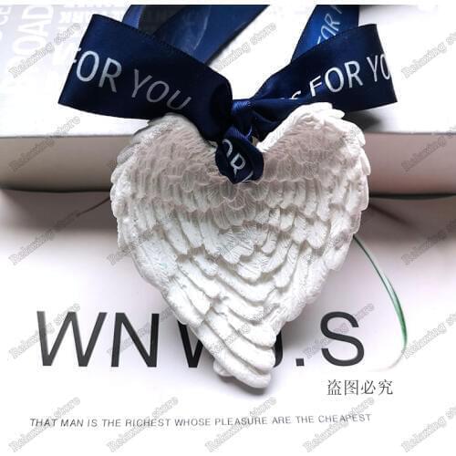 Angel Wing Aroma Wax Silicone Molds For Car Pendant DIY Plaster Gypsum Mould Wings Concrete Clay Silica gel Mold