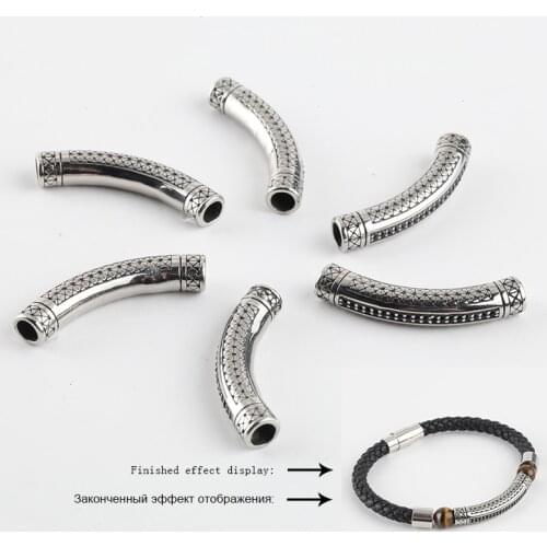 Connectors for Jewelry Making Supplies Vintage Accessories for BraceletMake Diy Stainless Steel Tube Wholesale Lots Bulk