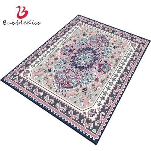 Bubble Kiss Modern Carpets For Living Room Retro Geometric Pattern Floor Mats Colorful Anti Slip Pad Home Bedroom Decoration Rug