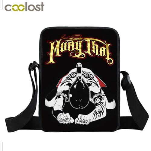 Muay Thai Mini Messenger Bag Tiger Fighting Small Shoulder Bags Ladies Crossbody Bag Teenager Small Satchel