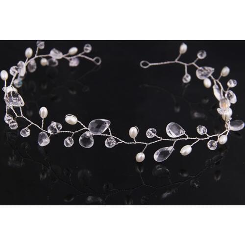 Wedding Crystl pearl Headbands Vintage hairbands Bridal Hair Accessories Metal Crystal Crown Bouquet Collection Handmade Tiara