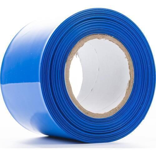 3 meters /LOT 110MM Lay-flat Width PVC Heat Shrink Wrap Tube Blue For 18650 Battery Pack Electric Insulation Connection