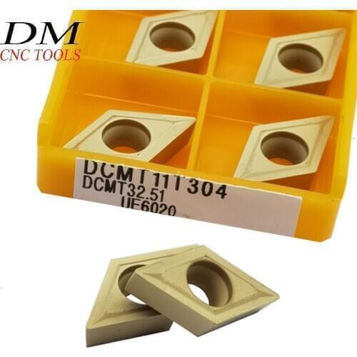 10 Pcs Carbide inserts DCMT11T304 UE6020 lathe turning inserts CNC product metal cutting cutter stainless steel special tool
