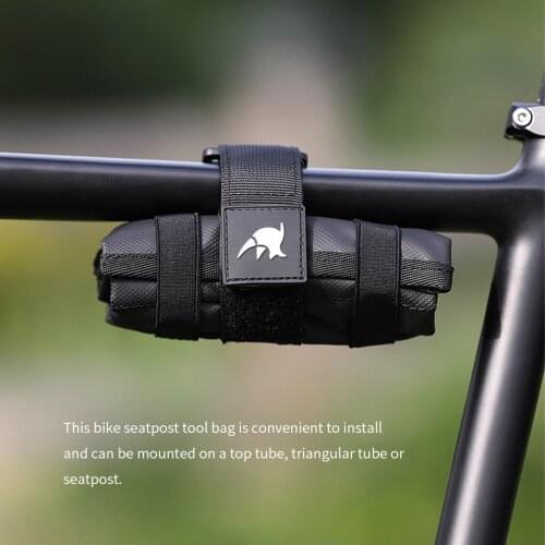 Bicycle Bag Tool Bag Top Front Tube Frame Bag Pack Pouch Cycling Accessories Black MTB Bike Rear Tool Kits