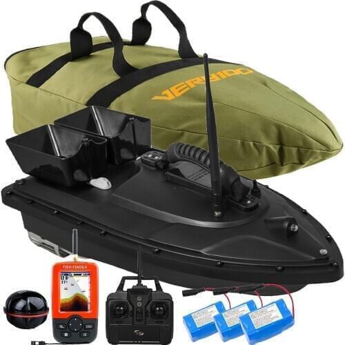 VERY100 500M Wireless GPS Fishing Bait Boat Hook/Bait post 2 Hoppers,LCD GPS Sonar Fishfinders,Handbag,Batteries for Angling