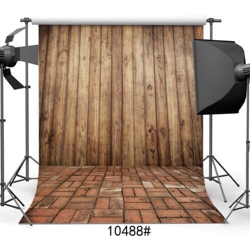Vintage Grunge Wooden Wall Brick Floor Vinyl Photographic Background For Children Baby Shower New Born Portrait Backdrop