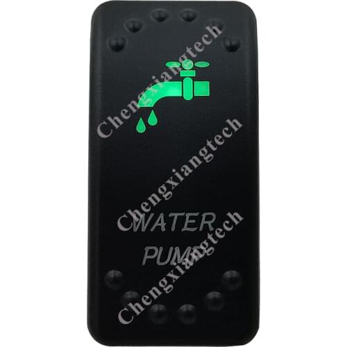 12V/24V Car Boat 3 Pins SPST ON/OFF Green & Blue Led Light Rocker Toggle Switch Water Pump for Carling ARB Narva 4x4