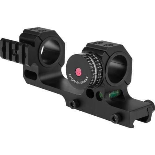WESTHUNTER 25.4mm/30mm Tactical One Piece Picatinny Rail Scope Mount 1 inch Scope Rings Weaver With Angle Indicator Bubble Leve