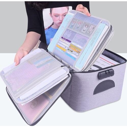 Womens Electronic Product Storage Pouch Office Organizer Travel Business Briefcase A4 Document Bag Waterproof Oxford Tote Men