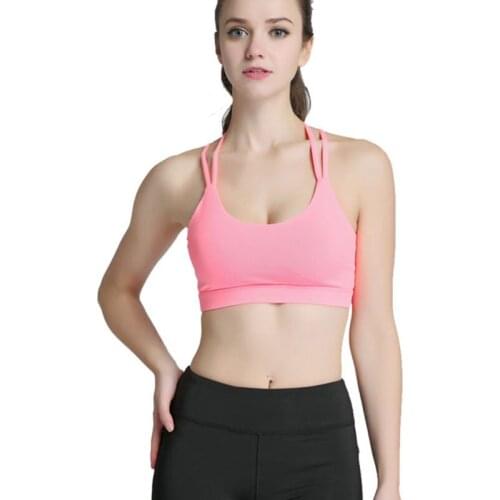 FLORATA S-XL Woman Bra High Stretch Breathable Top Fitness Women Padded for Running Gym Seamless Crop Bra Sport Bra
