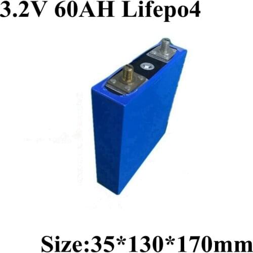 1pcs 3.2v Lifepo4 60Ah Battery High Discharge 60ah Lithium Battery for Diy 60ah E-bike Motor Set Electrique E-scooter Golf Carts