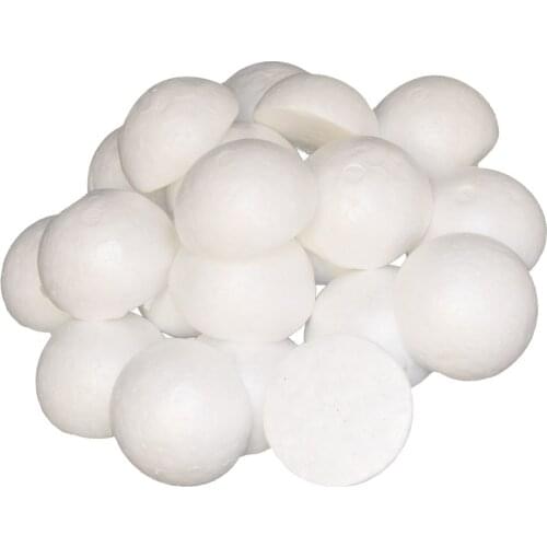 100x Half Round Styrofoam Ball Spheres Decoration Kids Modelling Craft 60mm
