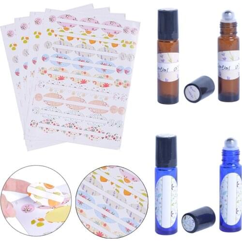 4 Sheets Empty Bottle Label tape Essential Oil Perfume Essence Lotion Cosmetic Kraft Sticker accessories