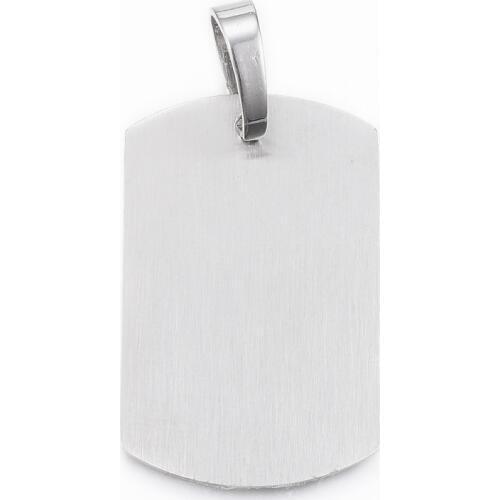 6pcs/lot 304 Stainless Steel Rectangle Blank Stamping Tags Pendants, Stainless Steel Color ,44x27x1mm, Hole: 12x9mm F70