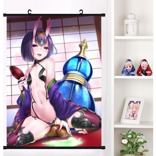 Anime Game Fate/Grand Order Shuten douji Assassin Wall Scroll Mural Poster Cartoon Wall Hanging Poster Home Decor Collection