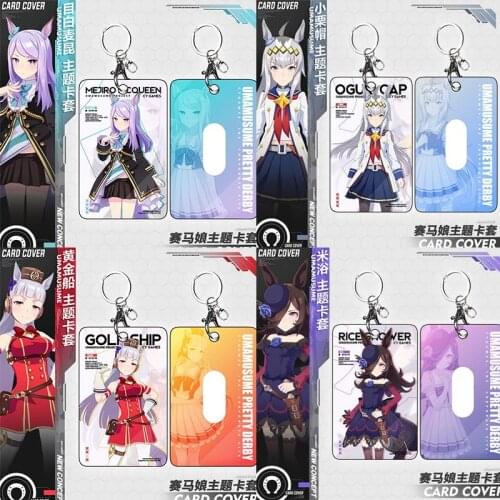 Anime Umamusume: Pretty Derby Tokai Teio Special Week Student ID Bus Bank Card Holder Keychain Card Case Pendant Toy Cosplay